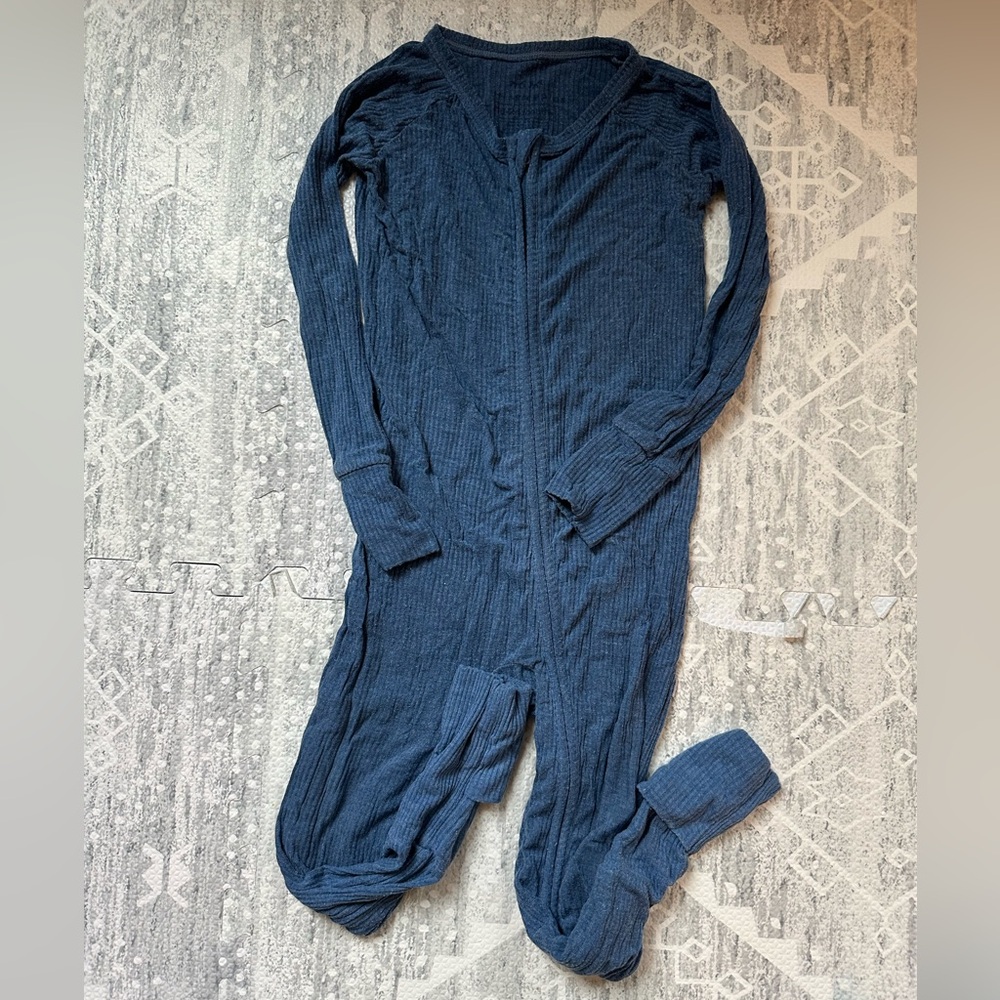 Heather Blue Ribbed Zippy (18-24M)